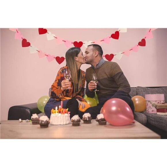 Valentines Day Decor, Valentines Decorations Banner,Valentines Day Burlap Banner - Picture 3 of 8